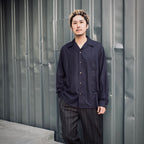 KASURI 開領長袖襯衫 #海軍藍 [25SSE-WMS-OC03]