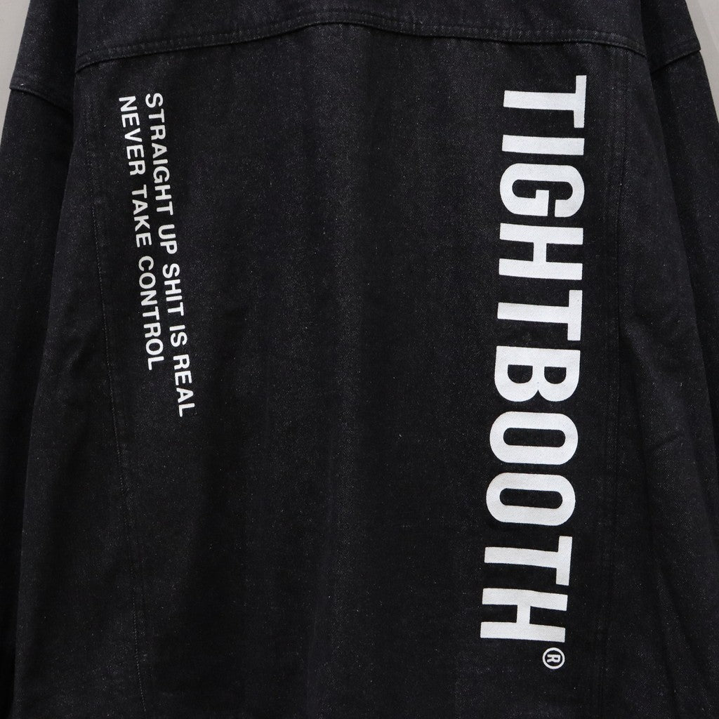 LABEL LOGO 牛仔夾克 #黑色 [FW24-JK07]