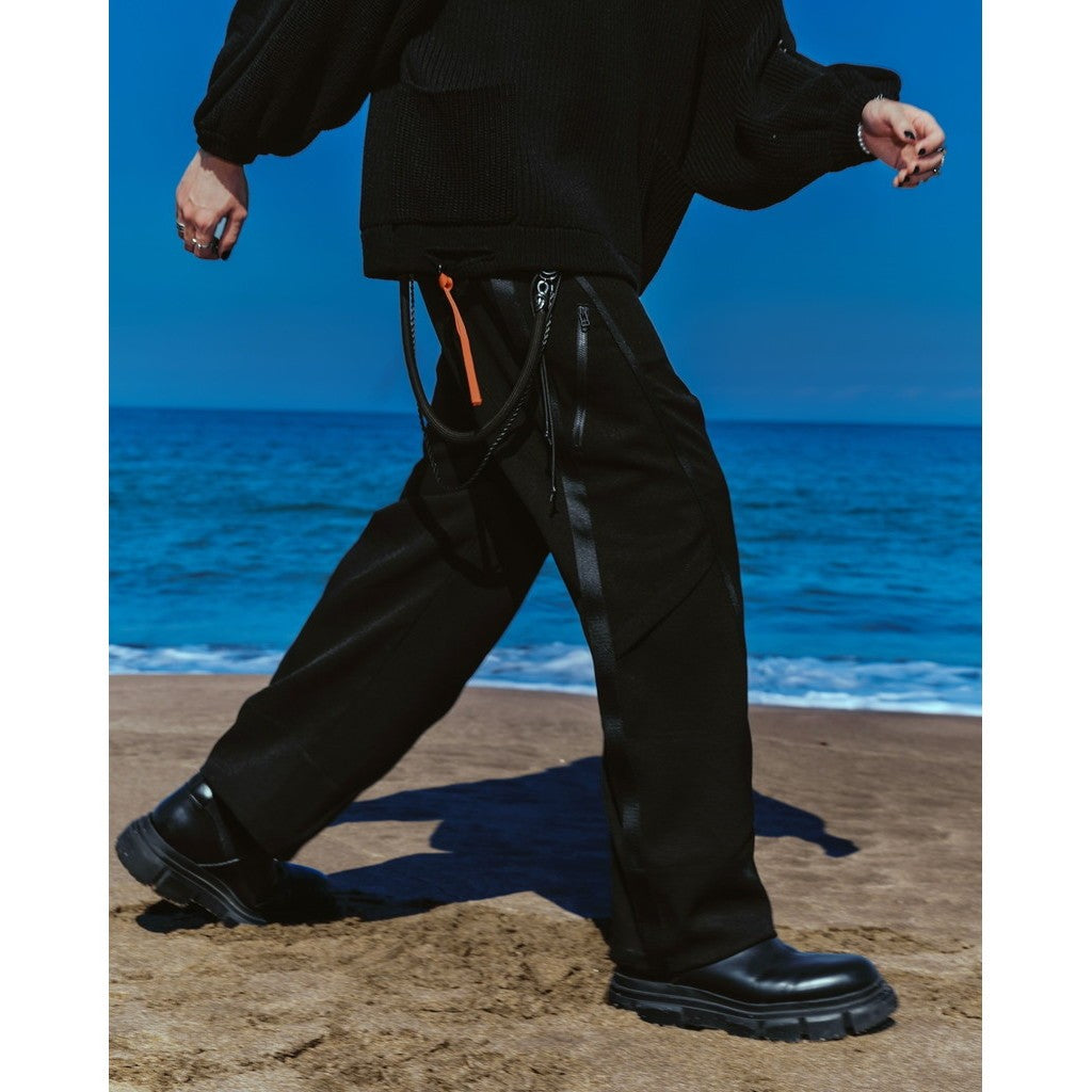 「RDA-01C」 - Dual Layers Aesthetic Trousers Chain #BLACK [GOOPI-25SS-FEB-03]