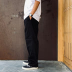 DOUBLE PLEATED CHINO TROUSERS ( TYPE-1 ) #BLACK [26FWE-WMP-PT01]