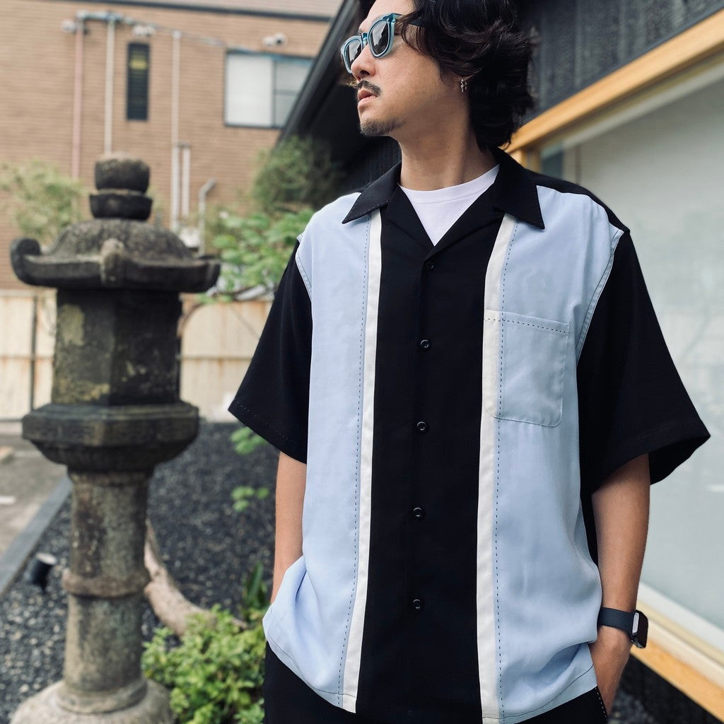 SWITCHING SHIRT S/S ( TYPE-1 ) #L-BLUE [26SS-WMS-OC02]