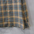 OMBRE CHECK OPEN COLLAR SHIRT L/S ( TYPE-2 ) #BROWN [24FW-WMS-OC02]