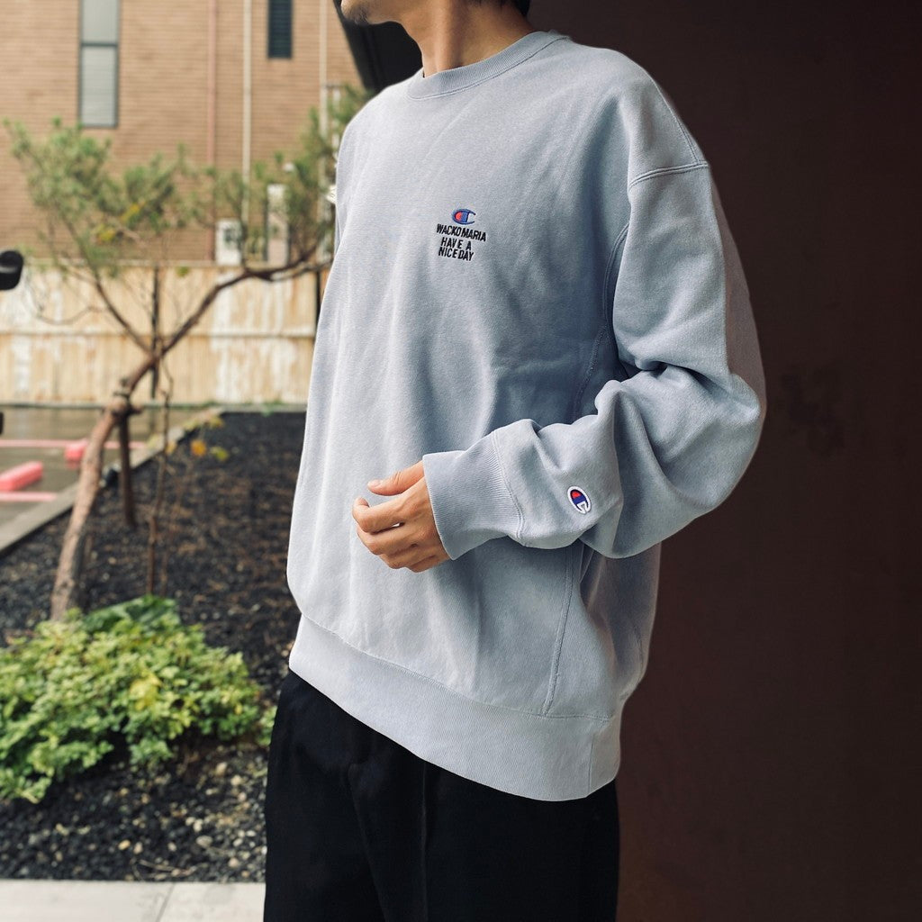 CHAMPION | REVERSE WEAVE CREW NECK SWEAT SHIRT #L-BLUE [26FW-WMC-CP04]