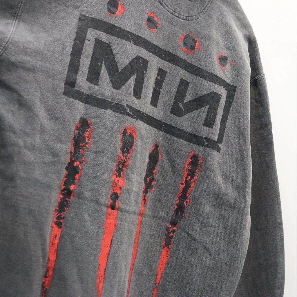 Bootleg Zip Up Hoodie With Damaged (ERROR S) #AGEDBLACK [M-P4-BG8]
