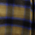 OMBRE CHECK OPEN COLLAR SHIRT L/S ( TYPE-2 ) #L-BROWN [25FW-WMS-OC06]