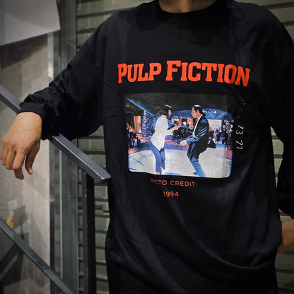 PULP FICTION | CREW NECK LONG SLEEVE T-SHIRT ( TYPE-1 ) #BLACK [PF-WM-LT01]