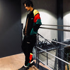 VELVETEEN TRACK JACKET #BLACK/GREEN [23FW-WMO-TJ06]