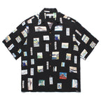 葛飾北斎 | S/S HAWAIIAN SHIRT #BLACK [HOKUSAI-WM-HI01]