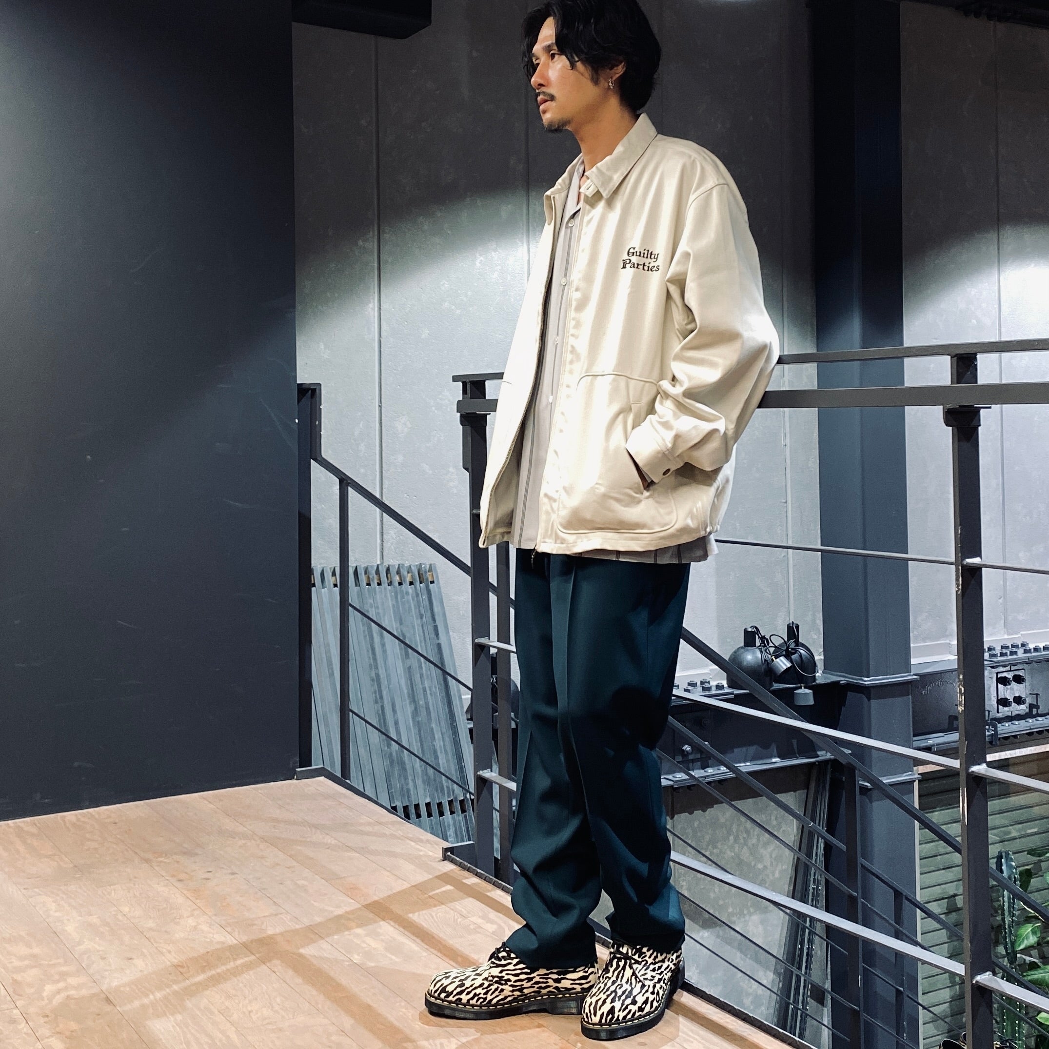 PLEATED TROUSERS -TYPE 2- #D-TURQUOISE [23FW-WMP-TR17]