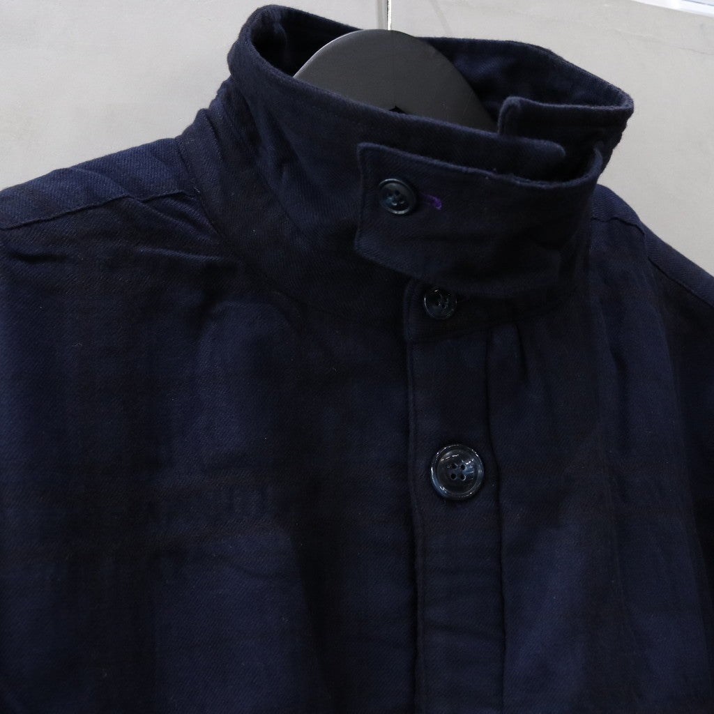 SHAO PLAID FLEECE JACKET #NAVY [24FW-JK08]