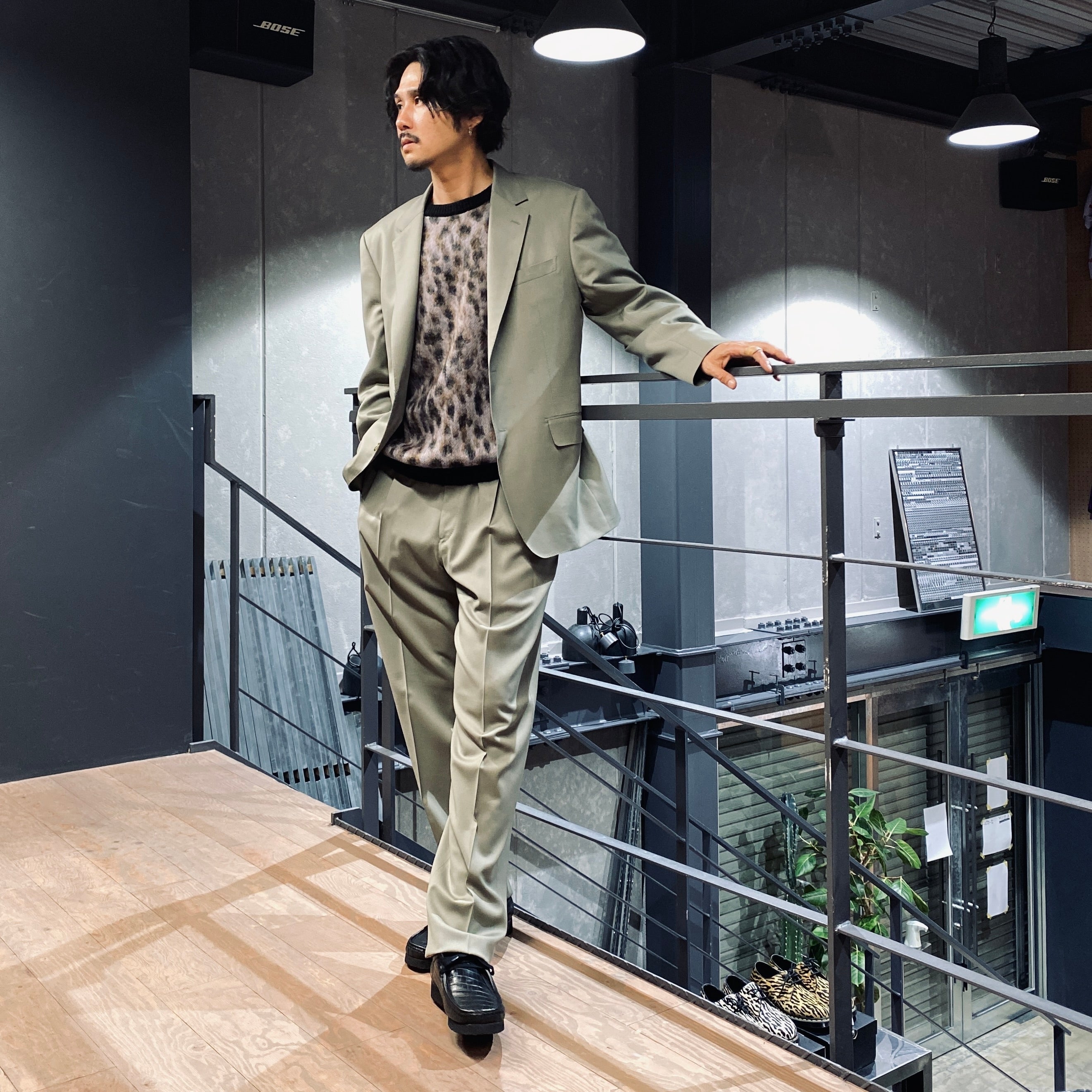 LEOPARD MOHAIR CREW NECK SWEATER -TYPE 1- #PURPLE [23FW-WMK-KN12]