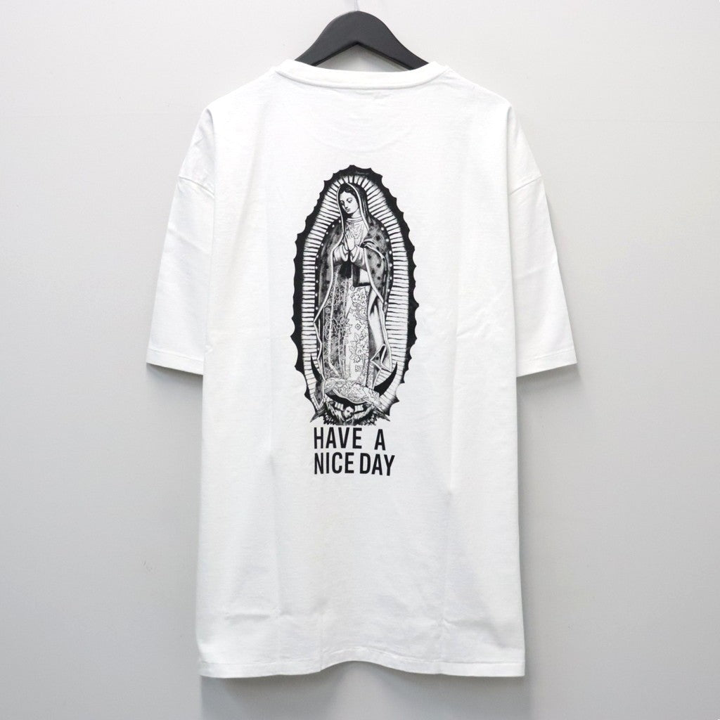 WASHED HEAVY WEIGHT CREW NECK T-SHIRT ( TYPE-1 ) #WHITE/BLACK [26FWE-WMT-WT01]