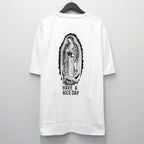 WASHED HEAVY WEIGHT CREW NECK T-SHIRT ( TYPE-1 ) #WHITE/BLACK [26FWE-WMT-WT01]