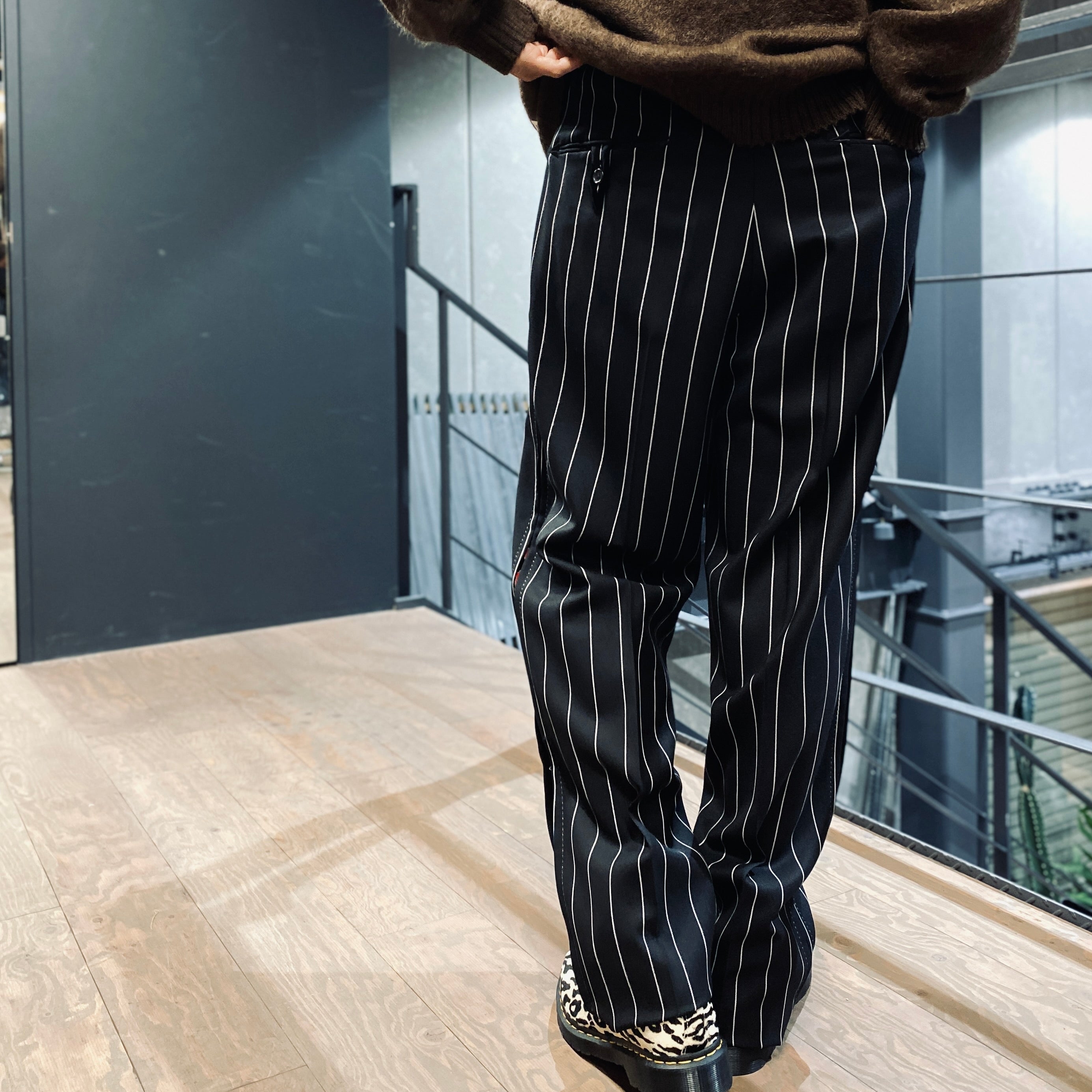 WOLF'S HEAD | ROCKABILLY PANTS -TYPE 3- #BLACK/BLACK [WOLFSHEAD-WM-PT17]