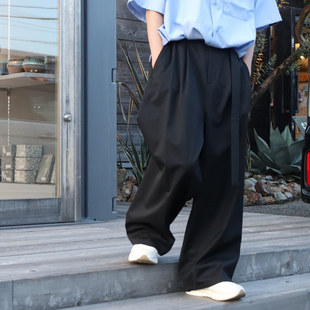 WATERPROOF TECH WOOL WIDE PANTS #Black [FPA03252U0009]