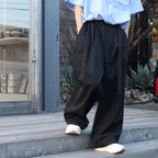 WATERPROOF TECH WOOL WIDE PANTS #Black [FPA03252U0009]