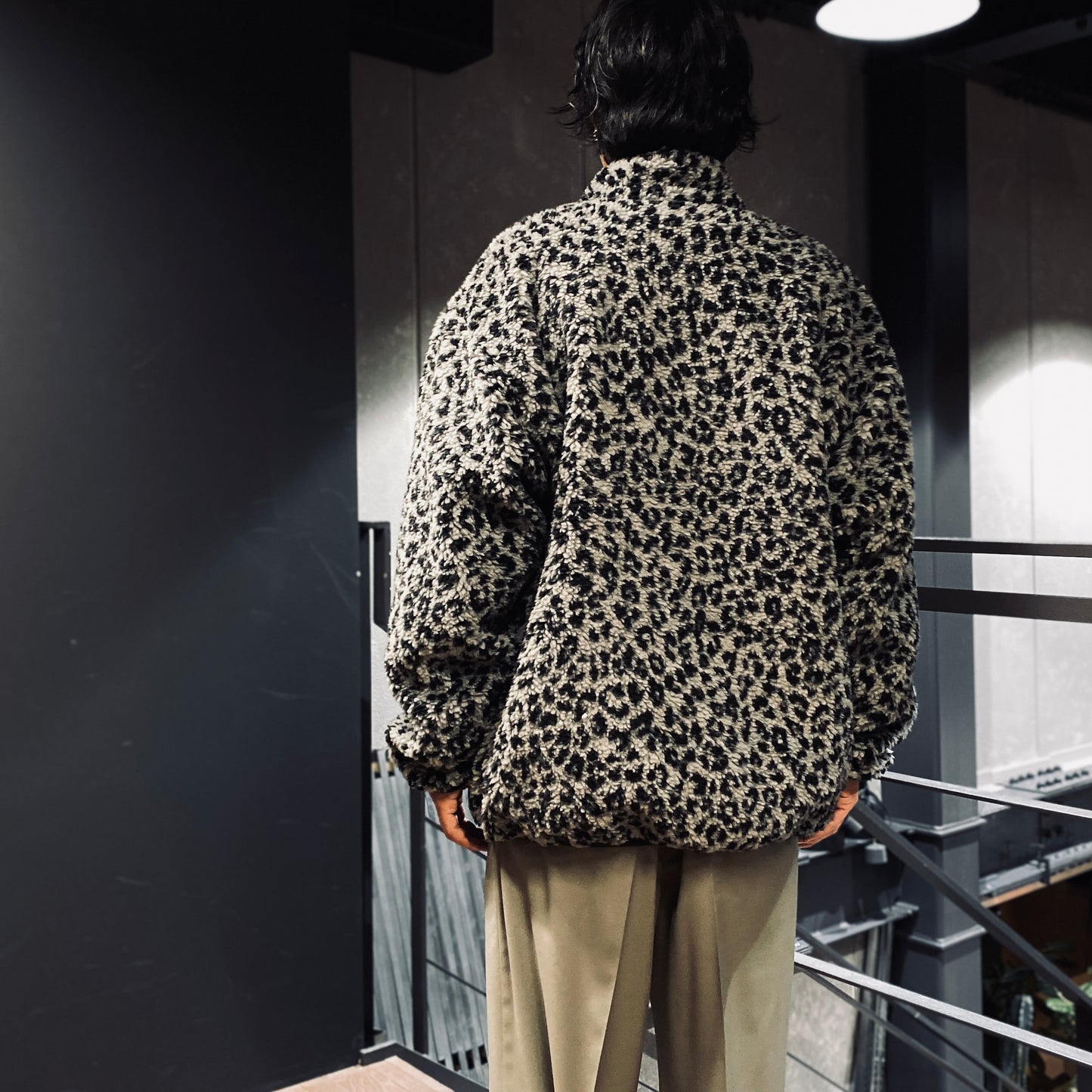 REVERSIBLE LEOPARD BOA JACKET #GRAY [23FW-WMO-OD06]