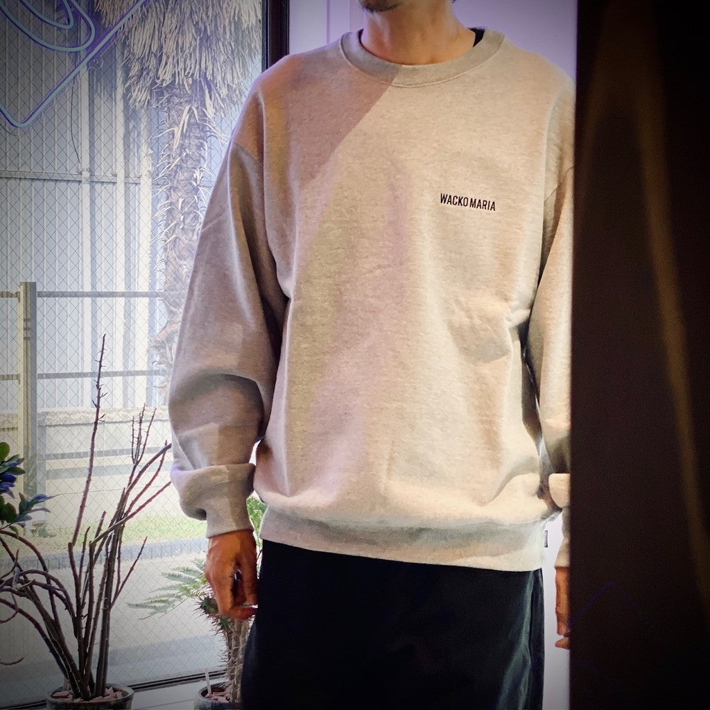 HEAVY WEIGHT CREW NECK SWEAT SHIRT #GRAY [25FWE-WMC-SS03]