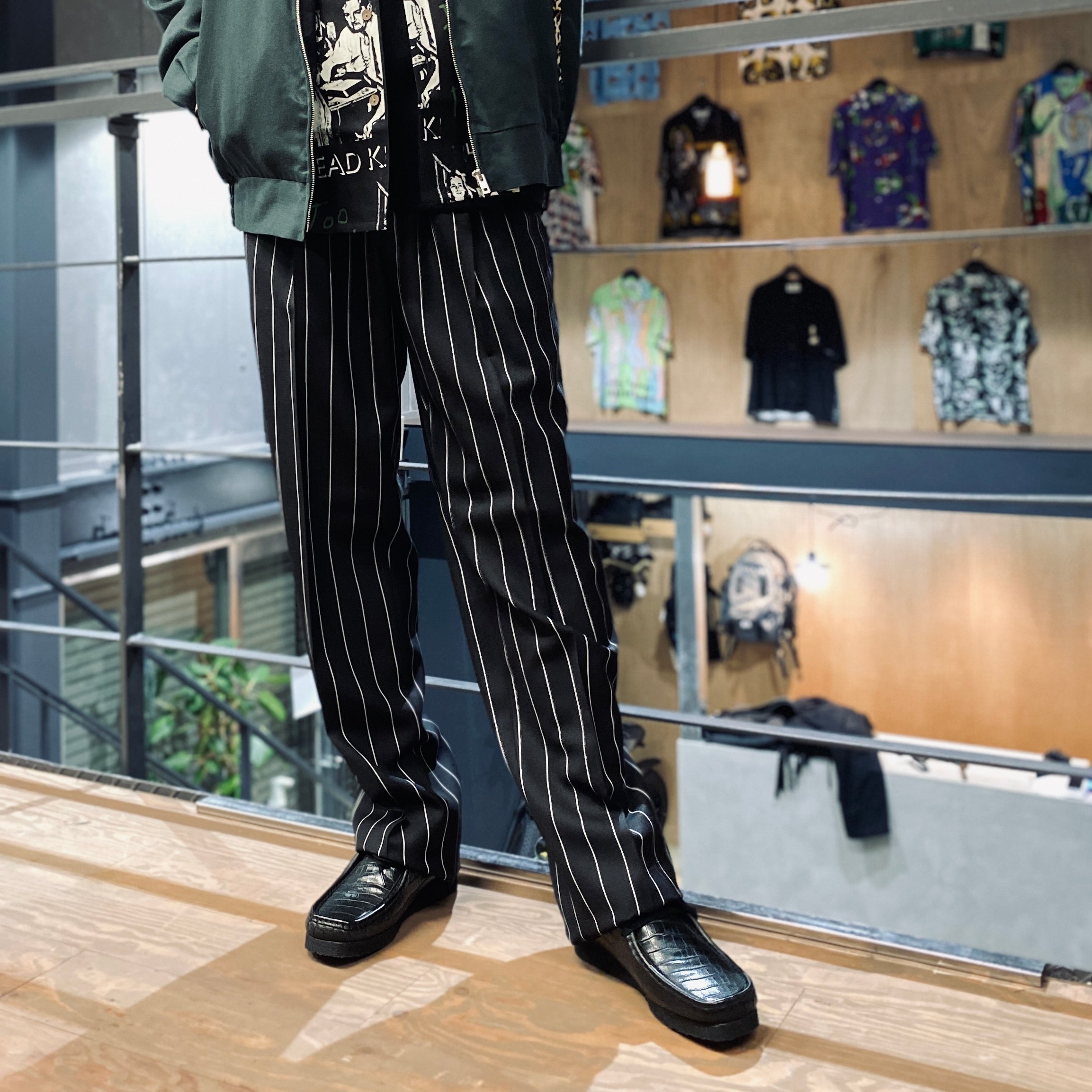 DOUBLE PLEATED TROUSERS #BLACK [23FW-WMP-TR21]