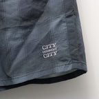 TASLAN NYLON CHECK EASY SHORTS #BLACK [CCC-261P004]