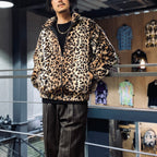 FUR LEOPARD TRACK JACKET #BEIGE [23FW-WMO-TJ04]