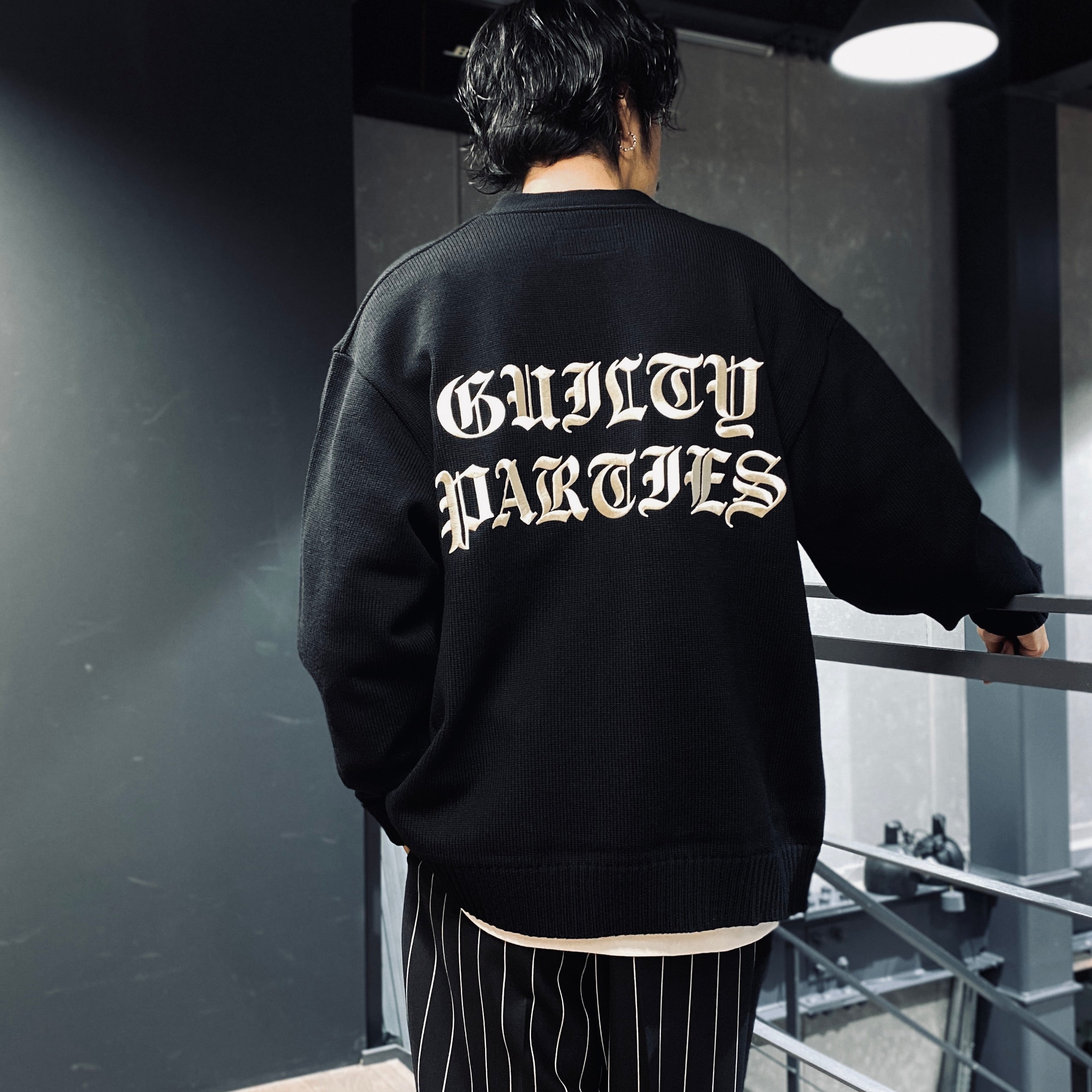 LETTERED CARDIGAN -TYPE 2- #BLACK [23FW-WMK-KN24]