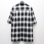 OMBRE CHECK OPEN COLLAR SHIRT S/S ( TYPE-2 ) #GRAY [26SS-WMS-OC10]