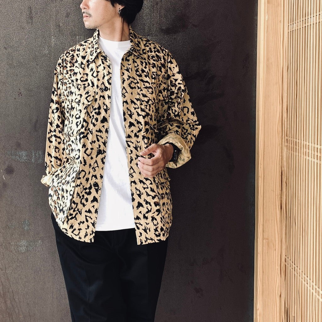 LEOPARD FATIGUE JACKET #BEIGE [26FWE-WMO-ML02]