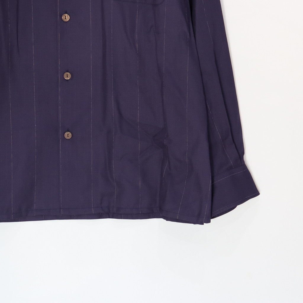 KASURI 開領長袖襯衫 #海軍藍 [25SSE-WMS-OC03]