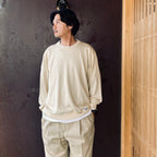 COTTON KNIT CREW NECK SWEATER ( TYPE-1 ) #IVORY [26FWE-WMK-KN01]