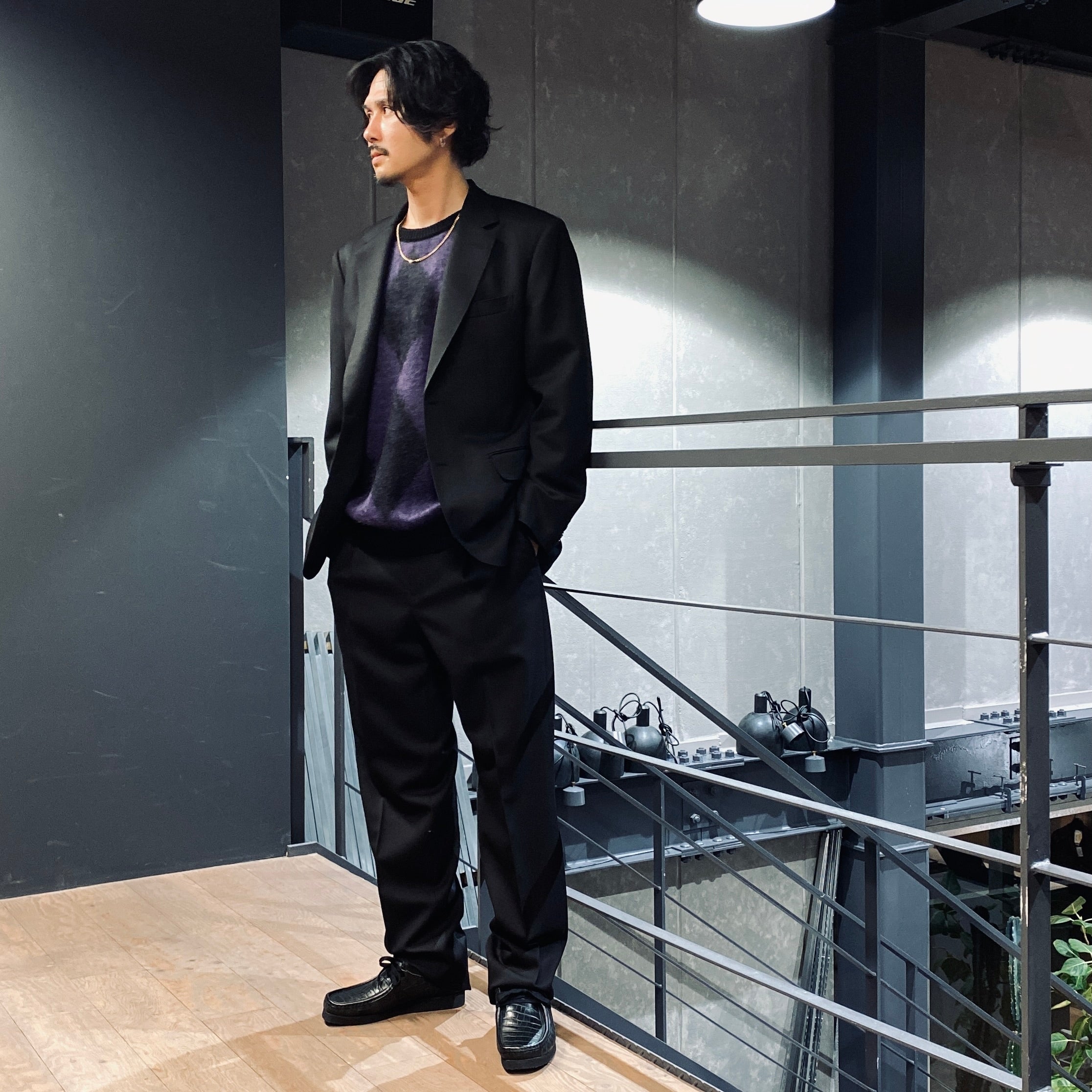 SINGLE BREASTED JACKET -TYPE 1- #BLACK [23FW-WMO-SU01]