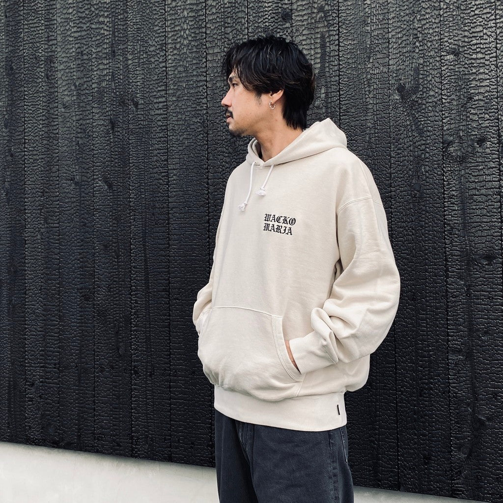 WASHED MIDDLE WEIGHT PULLOVER HOODED SWEAT SHIRT #IVORY [26SSE-WMC