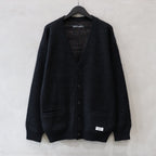 GLITTER MOHAIR CARDIGAN ( TYPE-1 ) #BLACK-RAINBOW [24FW-WMK-KN16]
