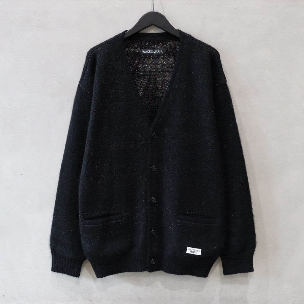 GLITTER MOHAIR CARDIGAN ( TYPE-1 ) #BLACK-RAINBOW [24FW-WMK-KN16]