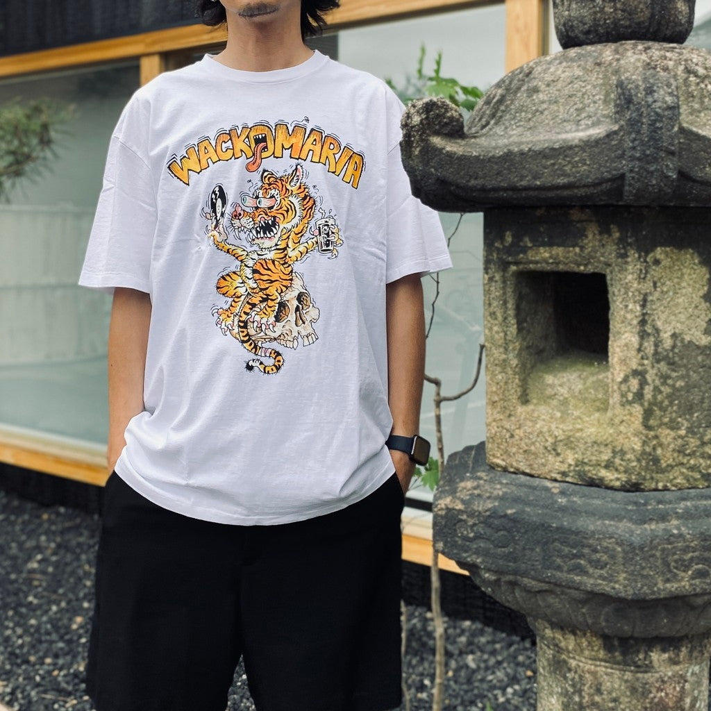 TIM LEHI | WASHED HEAVY WEIGHT CREW NECK T-SHIRT #WHITE [26SS-WMT-WT01]