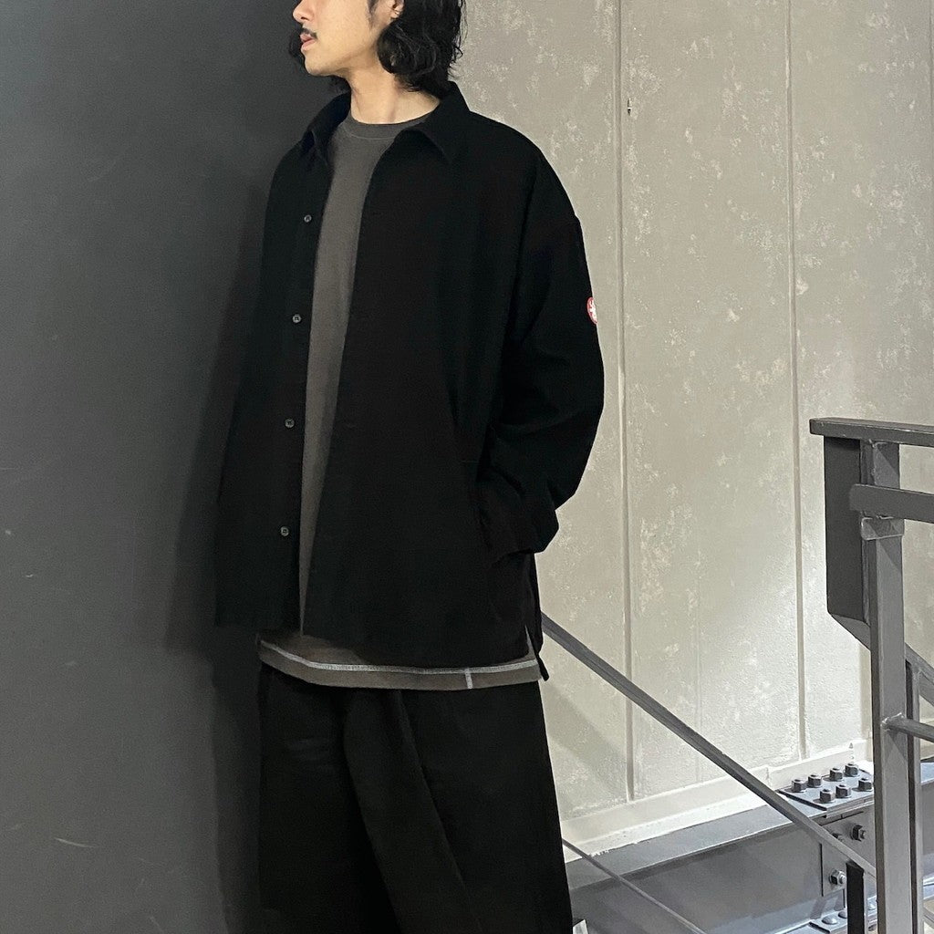 大黑色貼邊口袋襯衫 [CES26SH06]