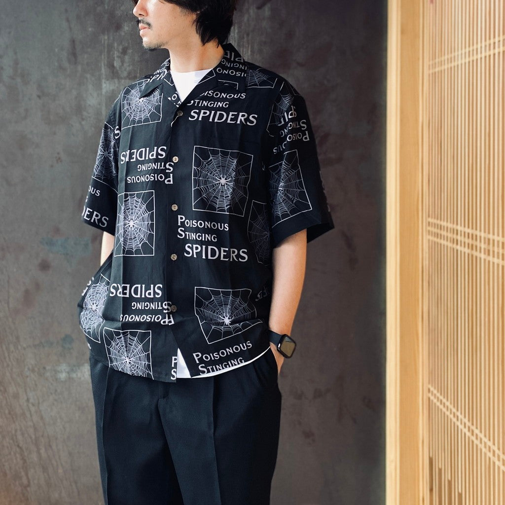 THE PHOENICIAN SCHEME | S/S HAWAIIAN SHIRT ( TYPE-3 ) #BLACK [TPS-WM-HI03]