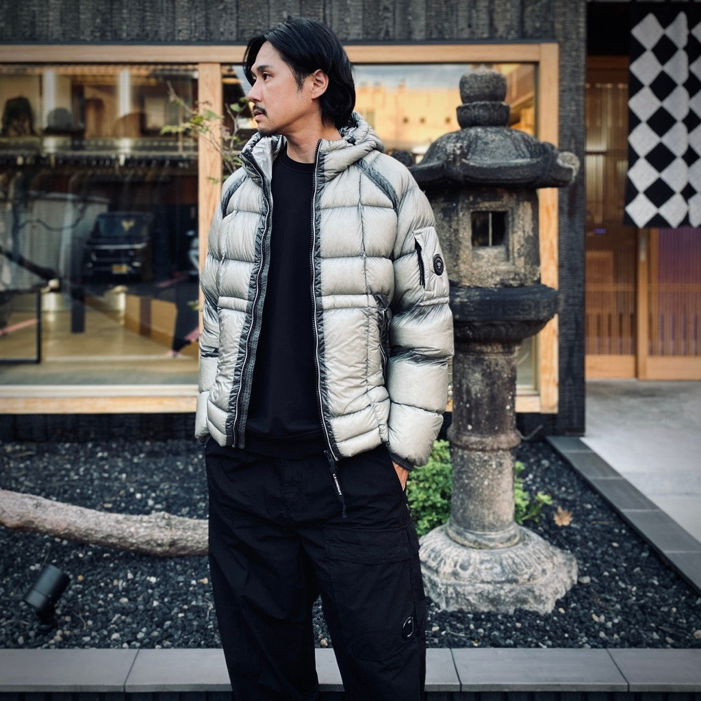 D.D. SHELL HOODED DOWN JACKET #936 FLINT GREY [21CMOW702A -26FWM]