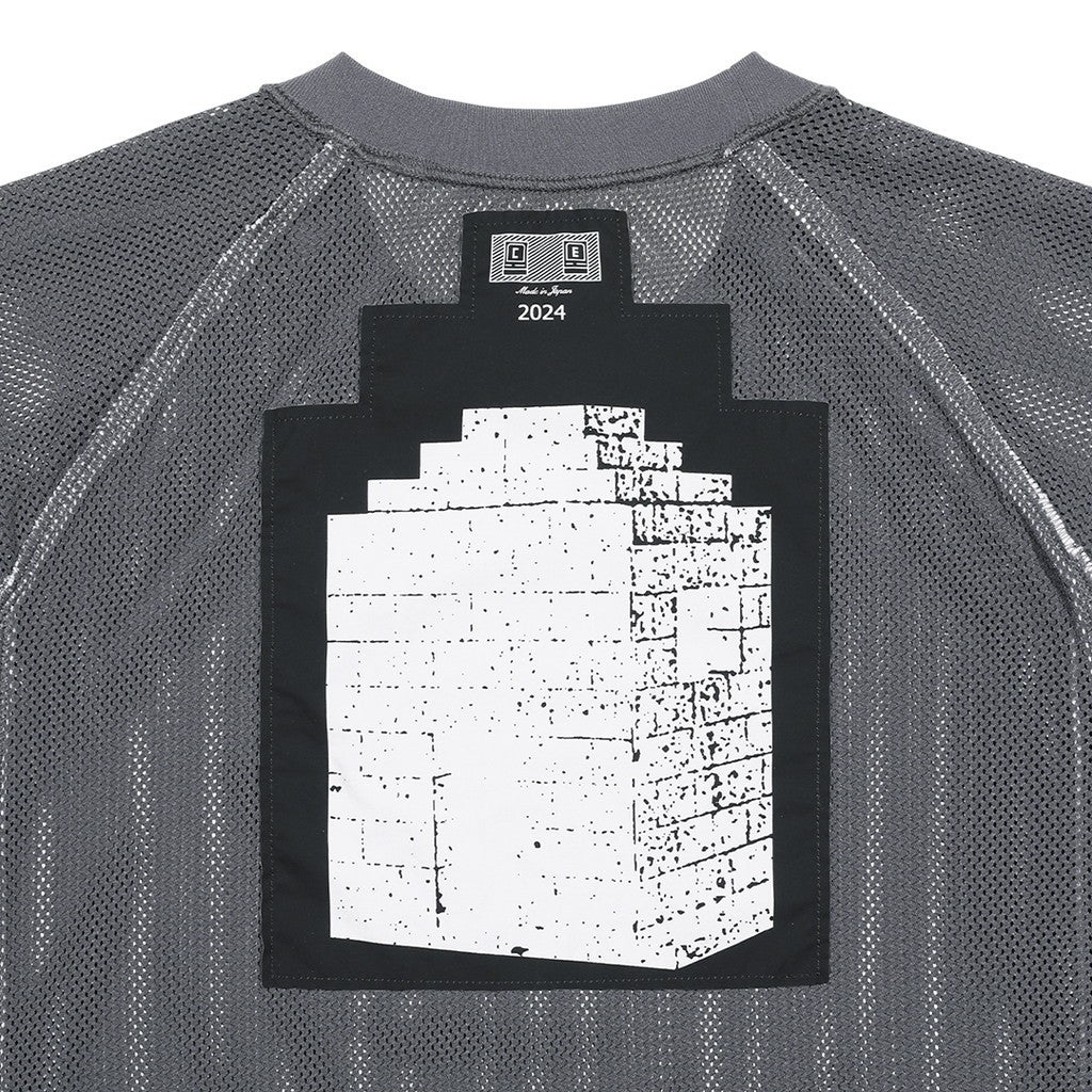 MESH RAGLAN COLOUR LONG SLEEVE T #GREY [CES25LT03]
