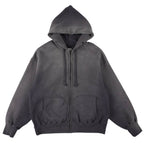 WEATHERED ZIP HOODIE #EGGPLANT [BWU-WZH]