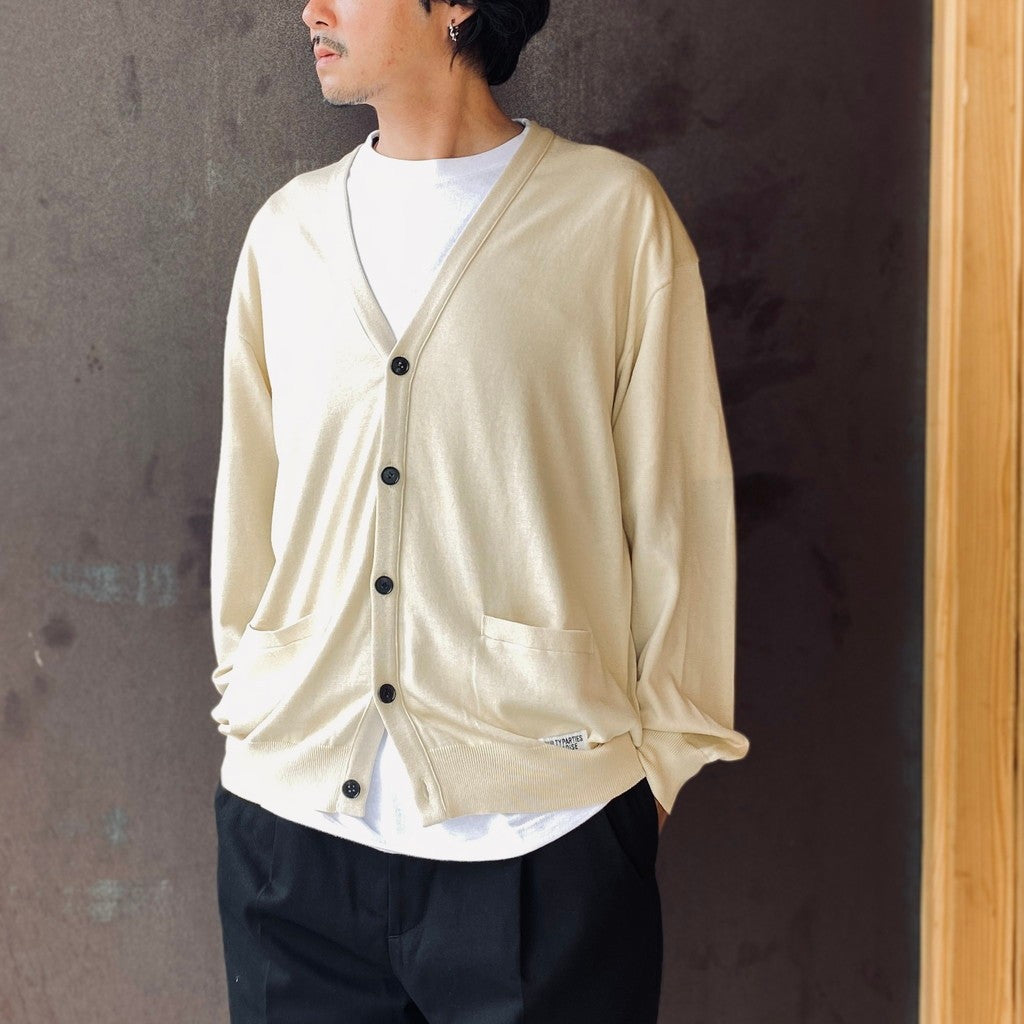 COTTON KNIT CARDIGAN ( TYPE-1 ) #IVORY [26FWE-WMK-KN03]