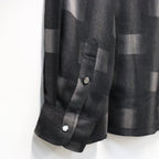 OMBRE CHECK OPEN COLLAR SHIRT L/S ( TYPE-2 ) #GRAY [26FW-WMS-OC02]