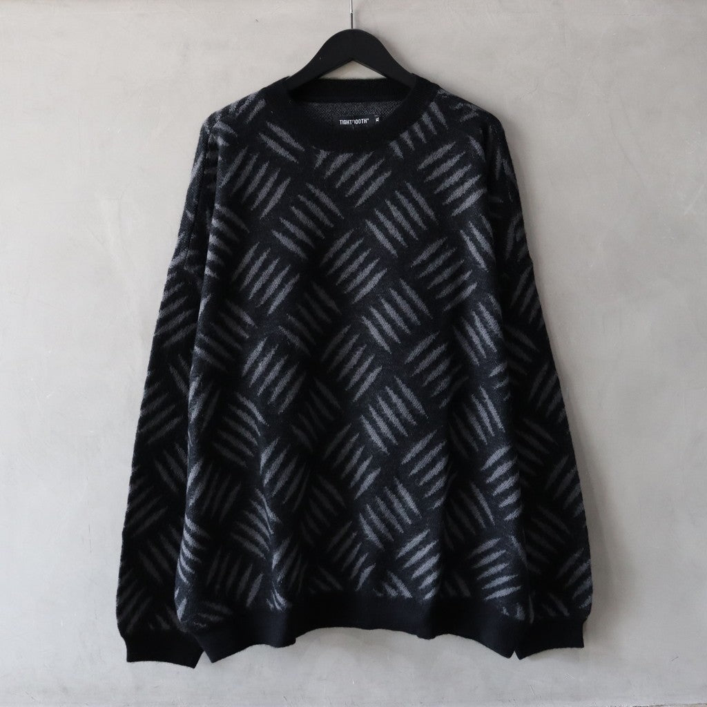 CHECKER PLATE MOHAIR SWEATER #BLACK [FW24-KN01]