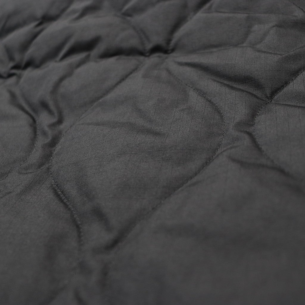 MILITARY W-ZIP V NECK DOWN JKT #BLACK [TAION-101ZML-1]