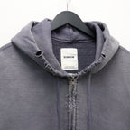 WEATHERED ZIP HOODIE #EGGPLANT [BWU-WZH]