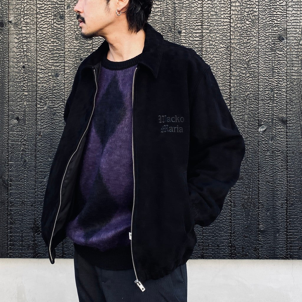 SUEDE LEATHER 50'S JACKET ( TYPE-1 ) #BLACK [25SSE-WMO-BL03]