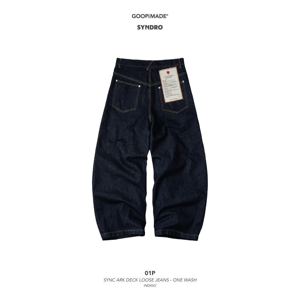 SYNDRO | 01P-SYNC ARK DECK LOOSE JEANS - ONE WASH #Indigo [GOOPI