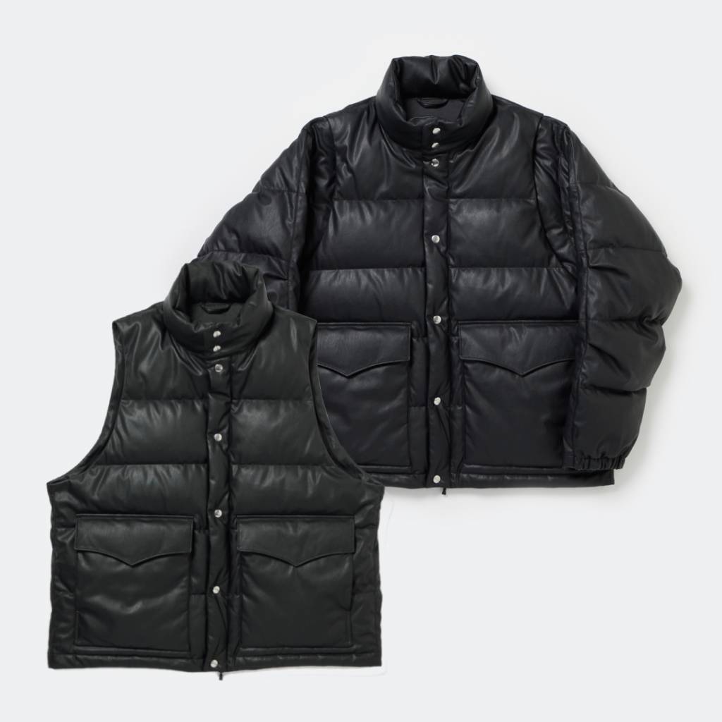 TECH 2WAY SYNTHETIC SKIN DOWN JACKET #BLACK [BW-41025W]