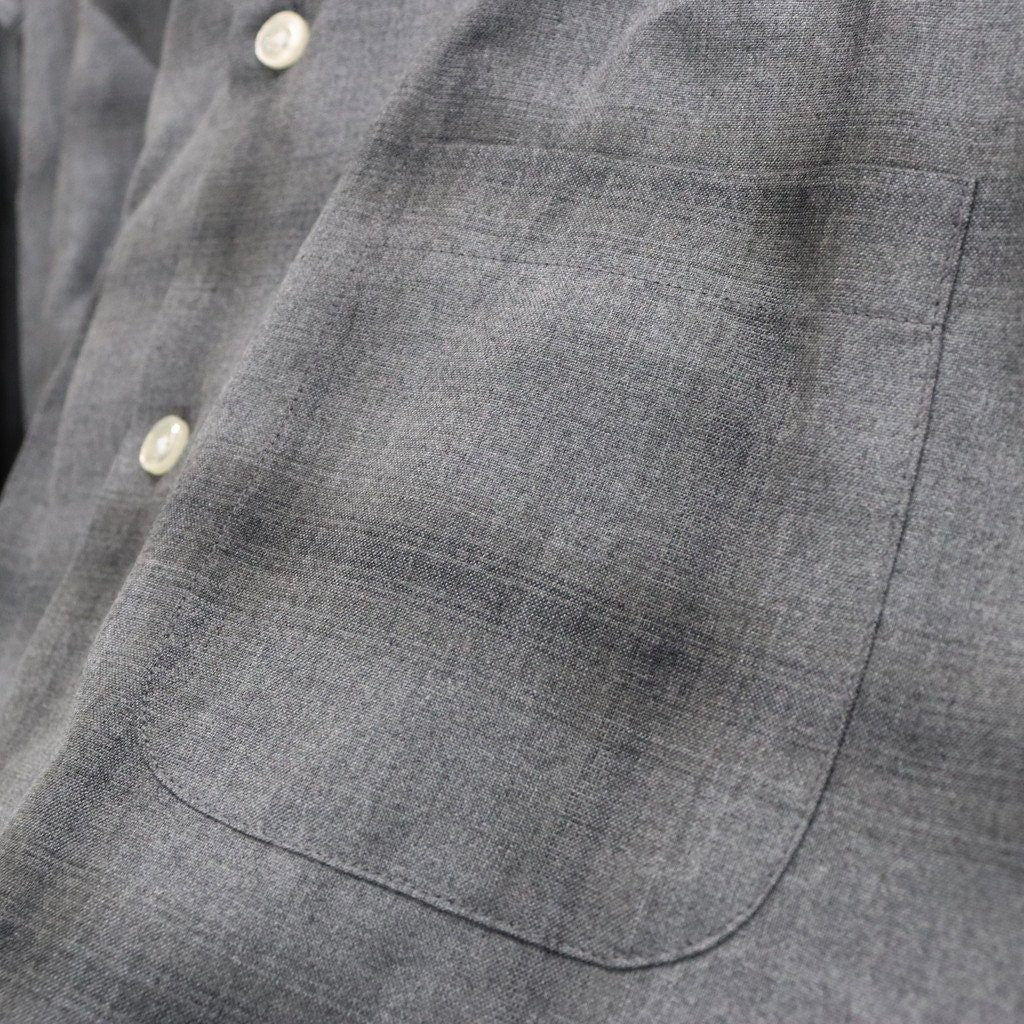OMBRE CHECK OPEN COLLAR SHIRT S/S ( TYPE-3 ) #GRAY [25SS-WMS-OC20]