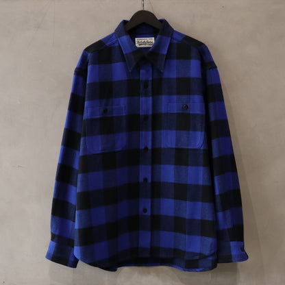 FLANNEL REGULAR COLLAR SHIRT #BLUE [24FW-WMS-RC01]